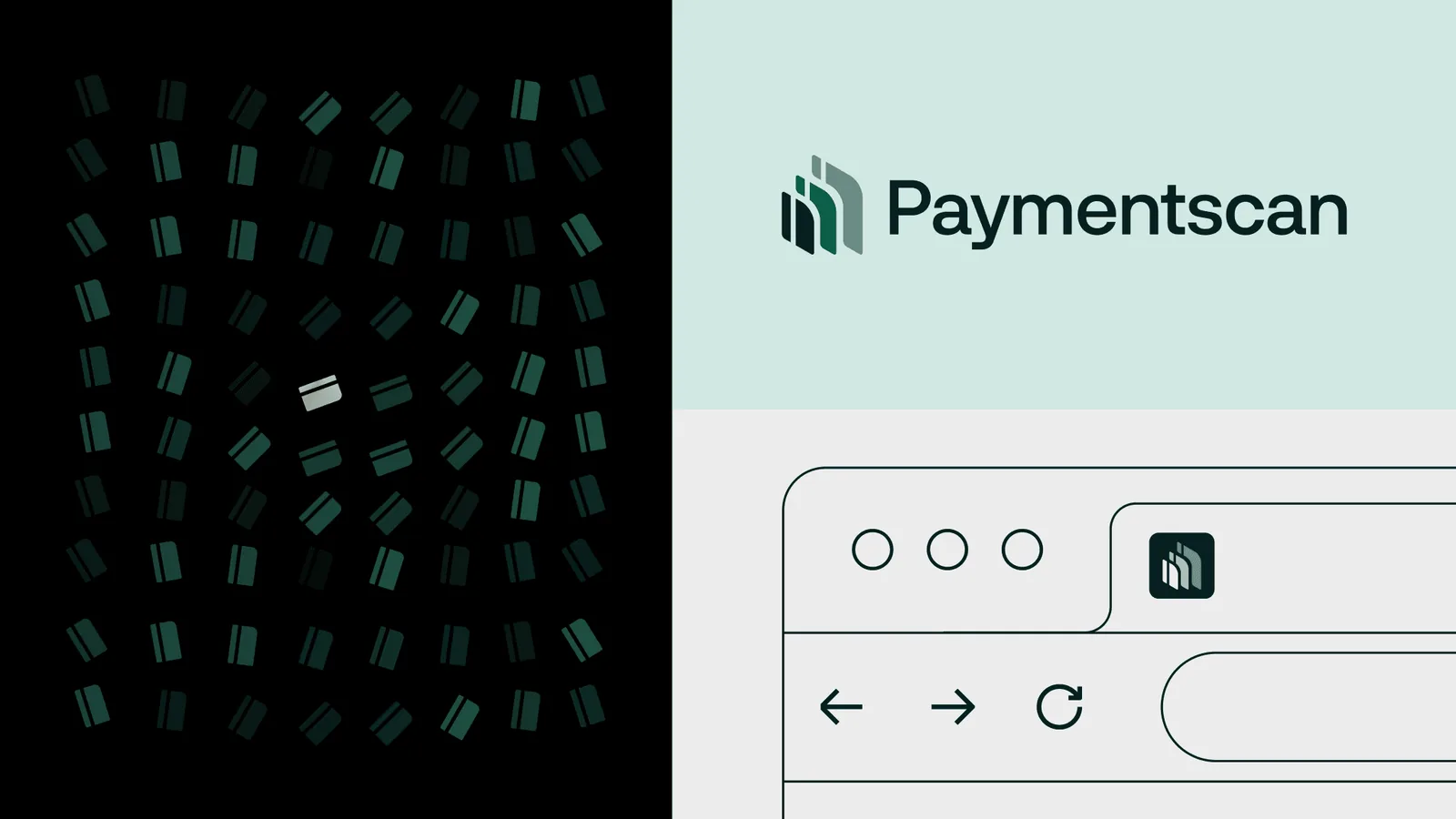 Paymentscan symbol pattern, logo lockup and browser tab icon