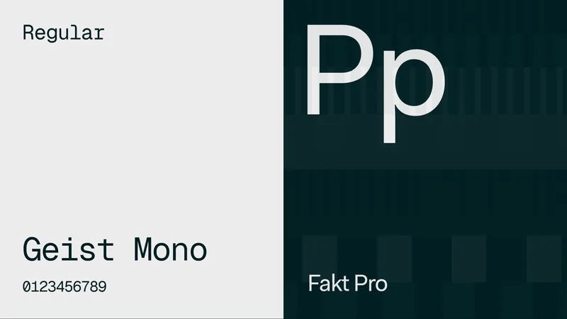Paymentscan typography: Geist Mono and Fakt Pro