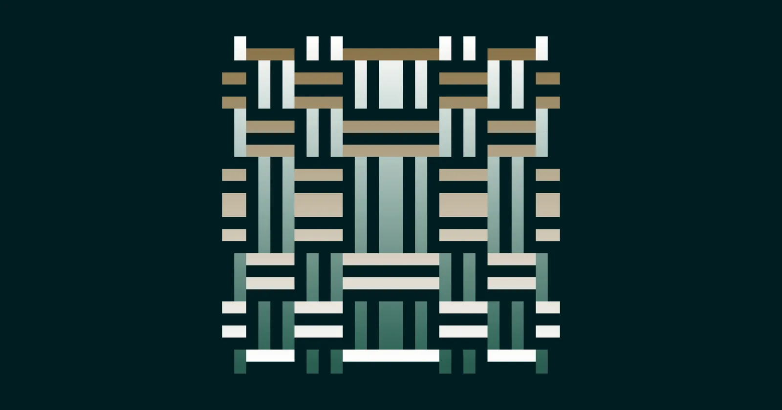 Paymentscan woven data pattern on dark green
