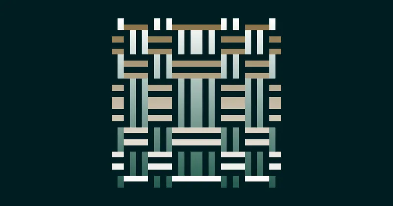 Paymentscan woven data pattern on dark green