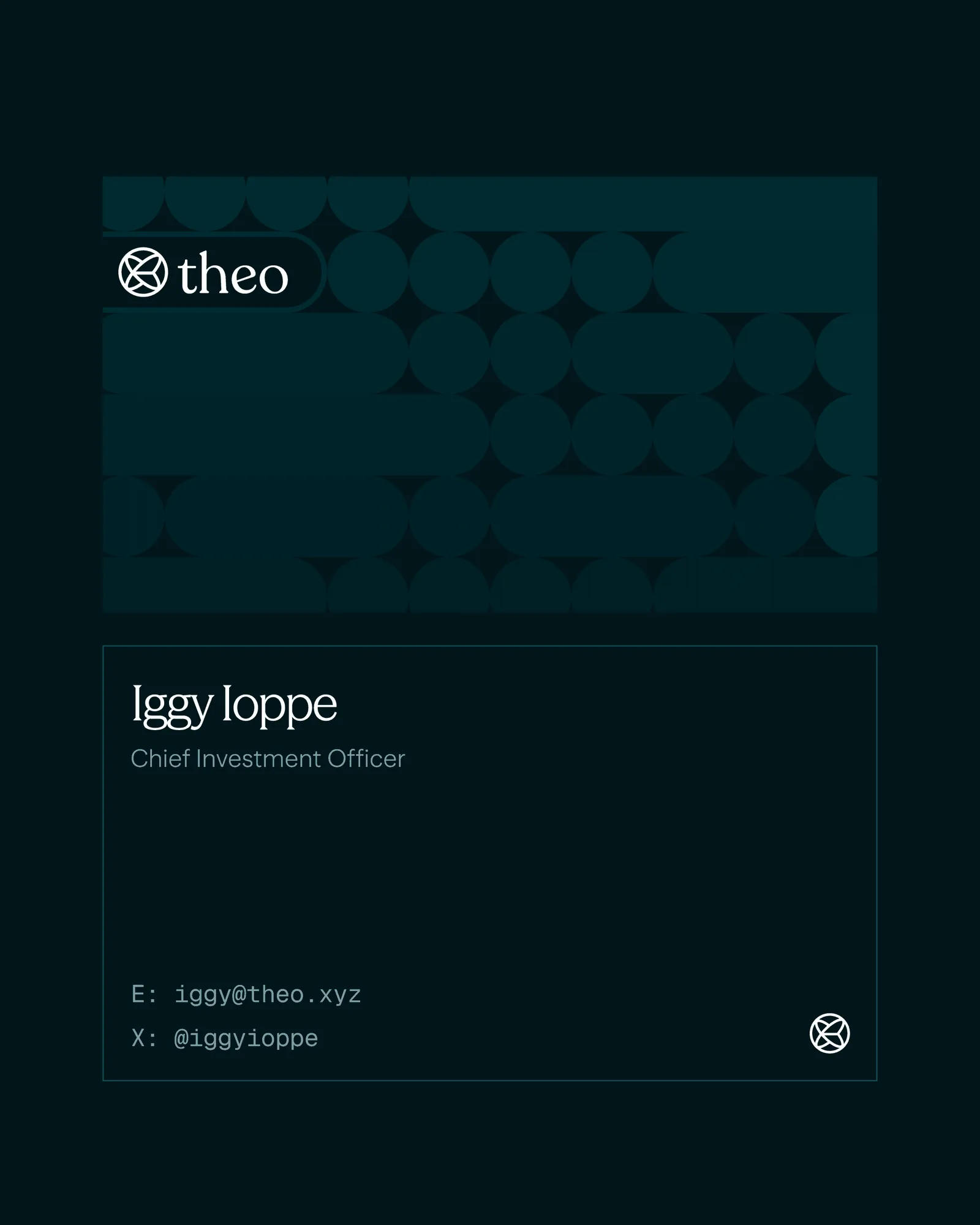 Theo identity, brand collateral