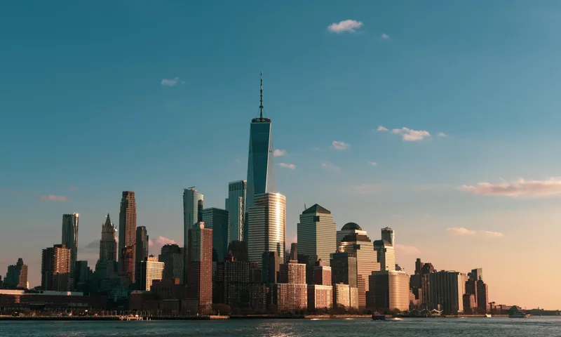 New York skyline at dusk, Theo brand world